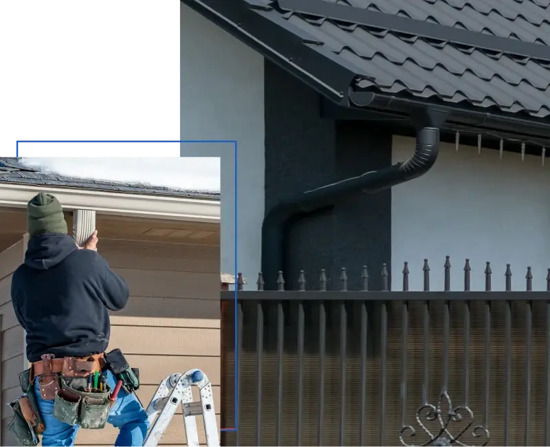 Gutter system on a New Jersey home
