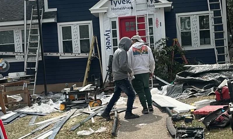 Roofing project — installation stage, NJ
