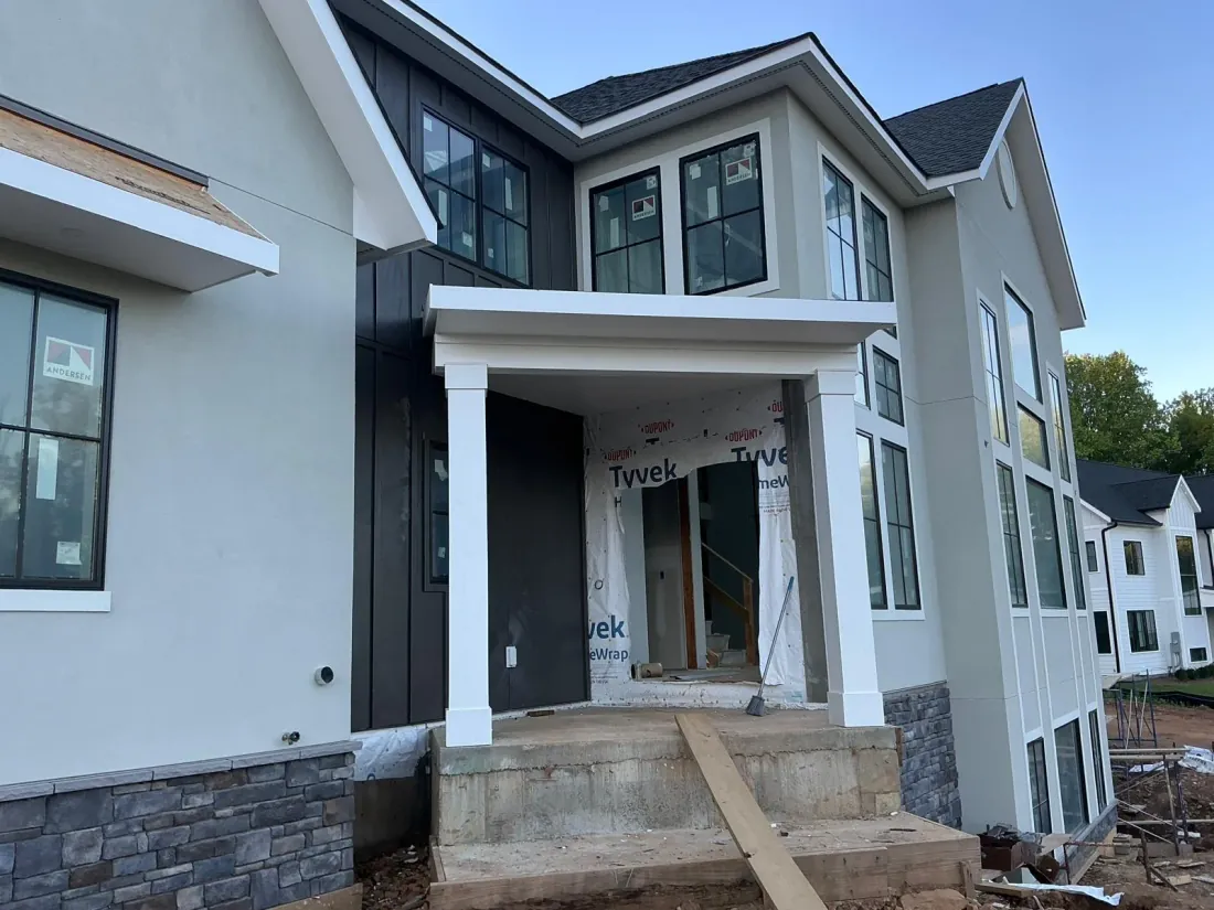 AZEK trim installation, New Jersey home