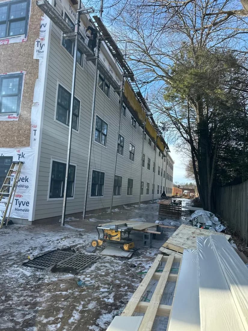 James Hardie fiber cement siding installation, New Jersey home