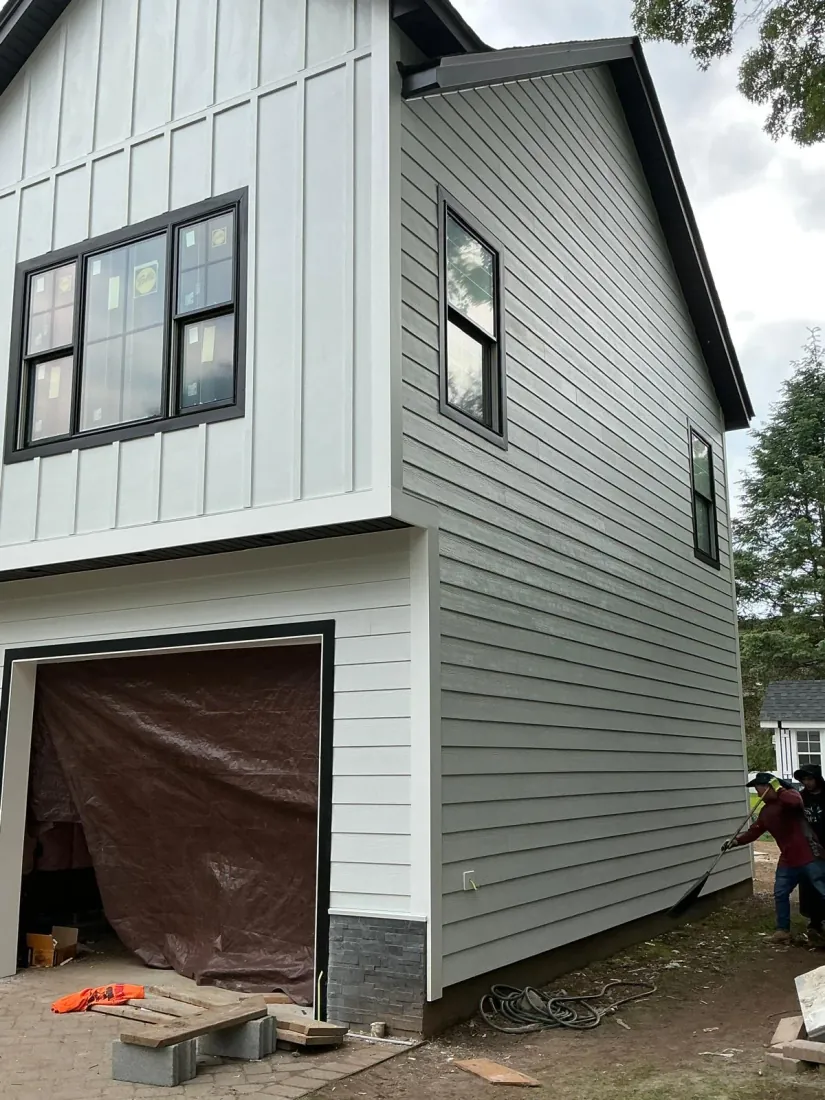 Hardie plank lap siding installation, northern NJ