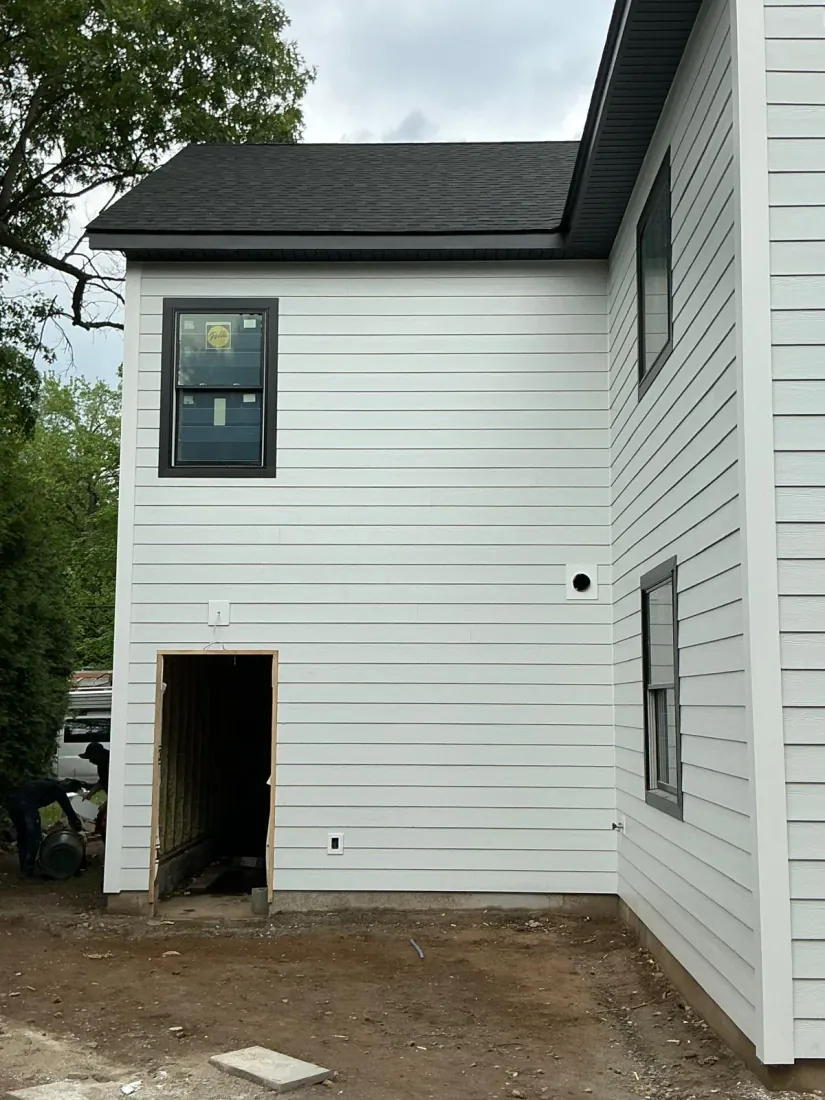 Hardie siding and trim detail, NJ