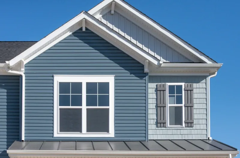 Siding and window trim detail, New Jersey